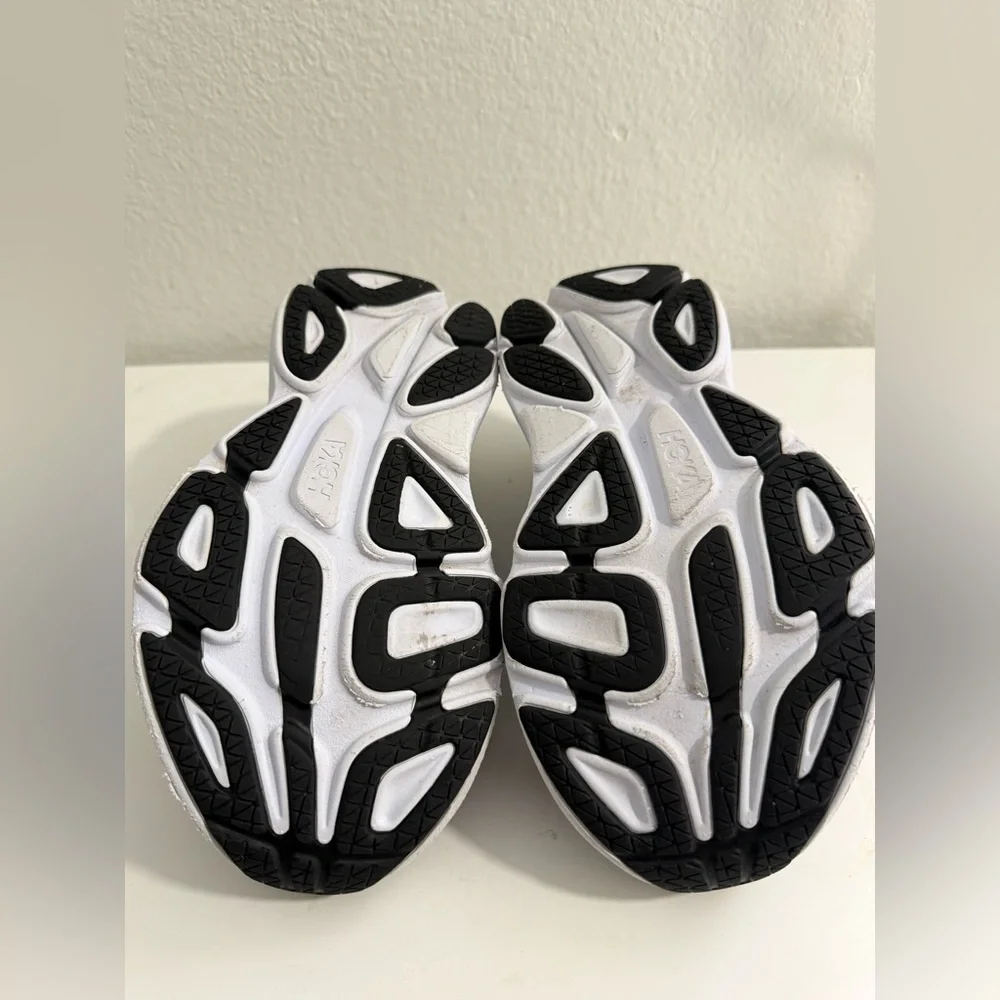 Hoka Bondi 8 Black and White Athletic Shoes - Picture 7 of 9